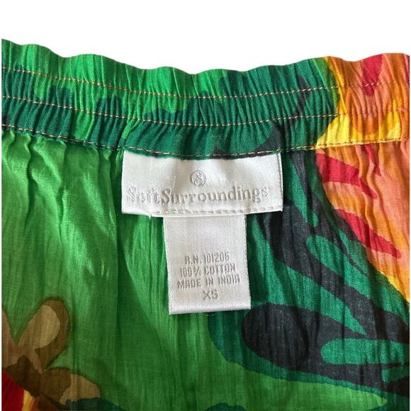 Vintage Soft Surroundings‎ Women’s Size XS 100% Cotton Boho Maxi Crinkle Skirt - Picture 5 of 5